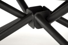 Rozkladací jedálenský stôl VITORINO 160(220)x90 čierny mramor/čierna