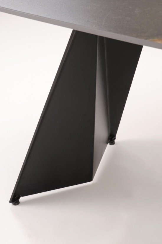 Rozkladací jedálenský stôl ARMANI 165(241)x90 čierny mramor/čierna
