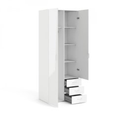 Skriňa Sid 2d3s 425 biela/biely lesk