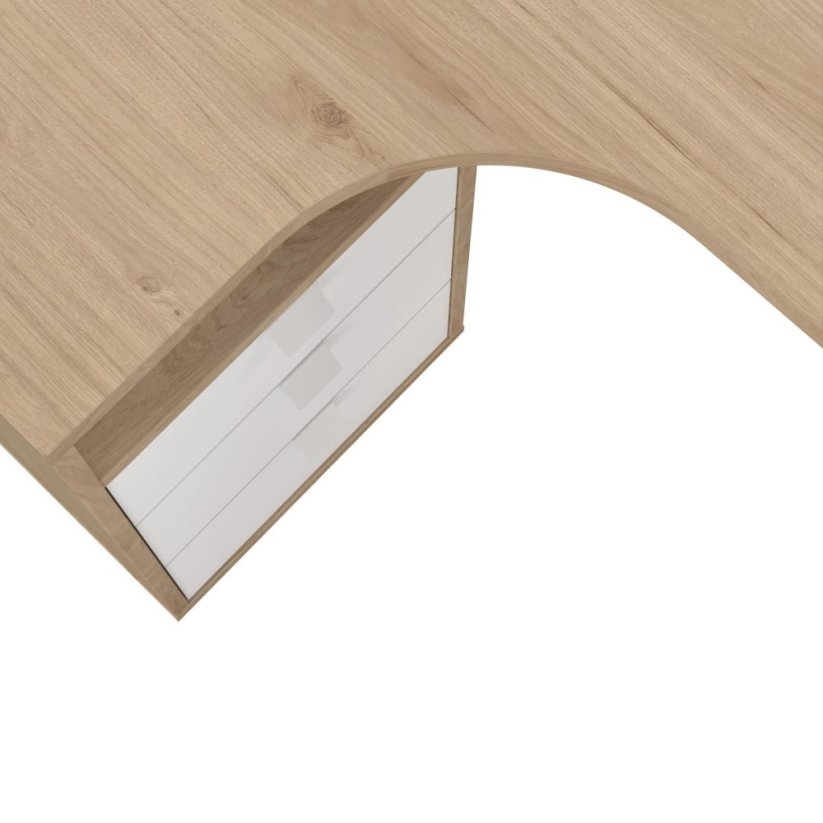 Písací stôl rohový Sigal 600/03 jackson hickory/biela