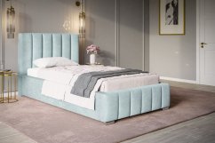 Čalouněná postel BED 1 90x200 modrá