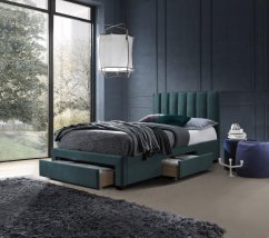 Čalúnená posteľ GRACE 120x200 tmavo zelená velvet
