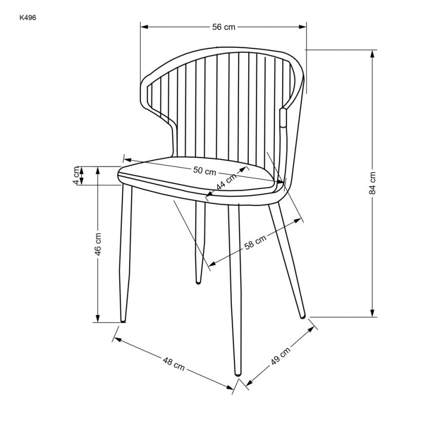 Jídelní židle K496 hořčicová