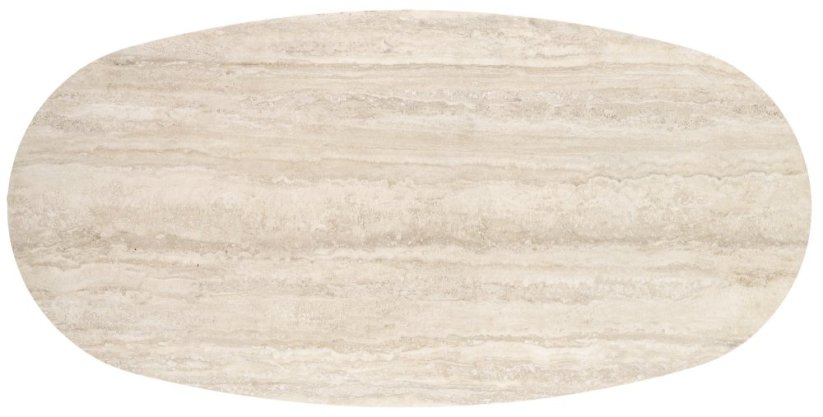 Jedálenský stôl JULIUS 200x100 jasný travertín / čierna