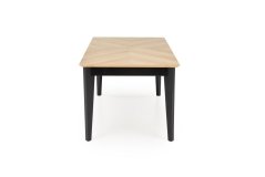 Rozkladací jedálenský stôl EDMONDO 160(240)x90 dub prírodný/čierny