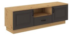 TV stolík Flower 2D1S dub artisan/grafit