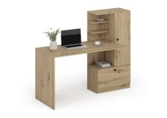 Písací stôl s regálom HOBAS dub artisan