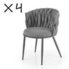 Set 4 kusy jídelní židle / křeslo K516 šedá - výprodej skladu