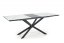 Rozkladací jedálenský stôl DIESEL 160(200)x90 biely mramor/čierny