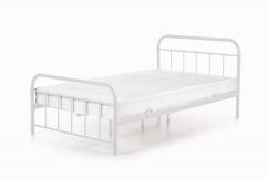Kovová postel LINDA 120x200 bílá