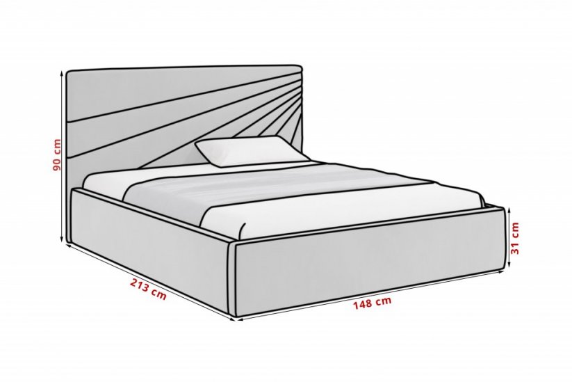Čalouněná postel LORENZO 120x200 výběr z barev
