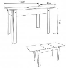 Jedálenský stôl rozkladací ARESTIN biela 120(160)x70