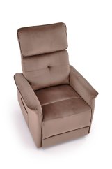 Elektricky polohovacie relaxačné kreslo SEMIR s USB mokka