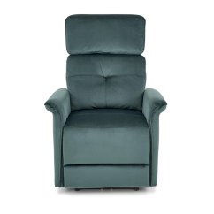 Relaxační křeslo SEMIR tmavě zelené s funkcí rozkládání