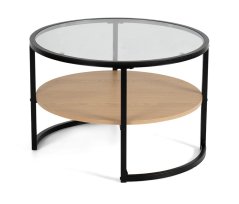 Konferenční stolek VITREA přírodní/sklo