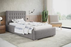 Čalouněná postel BED 2 90x200 šedá