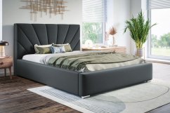 Čalúnená posteľ BED 9 200x200 tmavo sivá