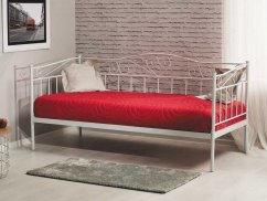 Kovová posteľ BIRMA biela 90x200