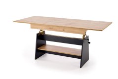 Rozkládací konferenční stolek ERIKA dub artisan/černá