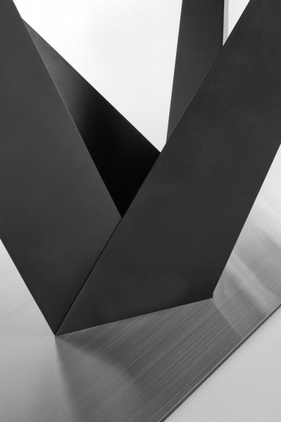 Rozkládací jídelní stůl PATRIZIO 160(200)x90 tmavě šedý/černý