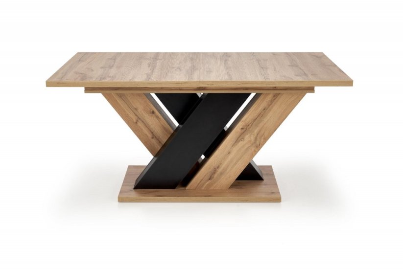 Rozkladací jedálenský stôl BRANDON 160(200)x90 dub wotan/čierny
