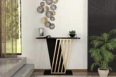 Konzolový stolík GIOS čierna/marble