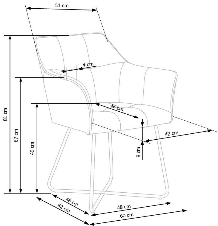 Jídelní židle / křeslo K377 béžová