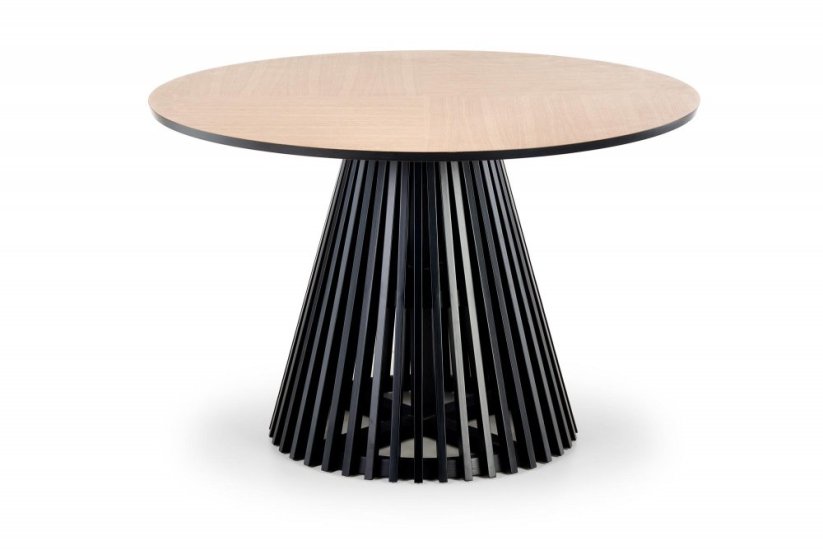 Okrúhly jedálenský stôl MIYAKI ø 120 dub prírodný/čierny