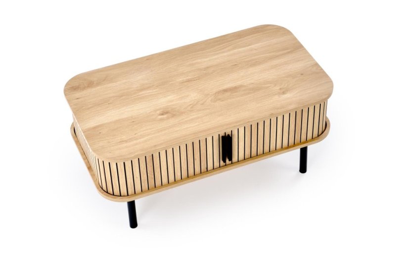 Konferenčný stolík ANGELINA prírodná/čierna