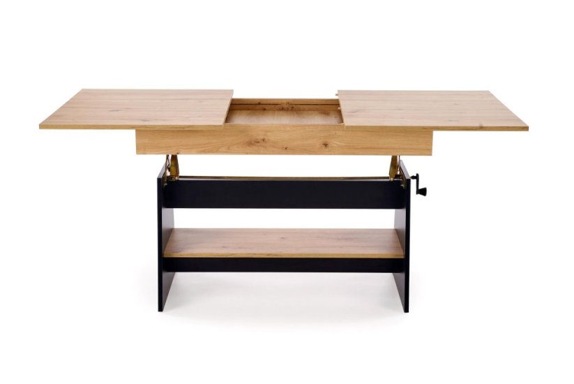 Rozkladací konferenčný stolík ERIKA dub artisan/čierna