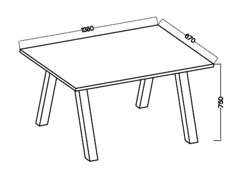 Jedálenský stôl KOLINA čierna/biela 138x67