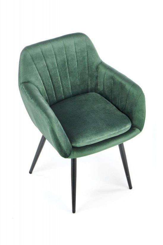 Jedálenská stolička / kreslo K429 tmavo zelené