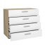 Komoda Pedro 505 dub sonoma/bílý lesk
