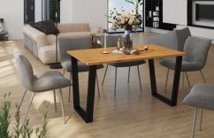 Jedálenský stôl KAISARA čierna/artisan 138x90