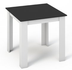 Jedálenský stôl MANGA 80x80 biela/čierna