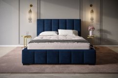Čalouněná postel BED 1 120x200 tmavě modrá