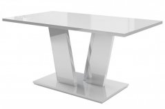 Jídelní stůl TROYA bílá lesk 160x90