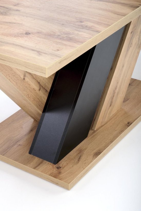 Rozkládací jídelní stůl BRANDON 160(200)x90 dub wotan/černý