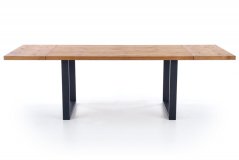 Rozkládací jídelní stůl PEREZ 160(250)x90 světlý dub/černý