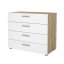Komoda Pedro 505 dub sonoma/bílý lesk