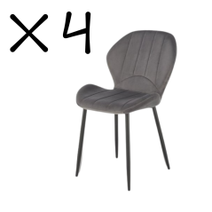 Set 4 kusy jídelní židle K538 šedá - výprodej skladu