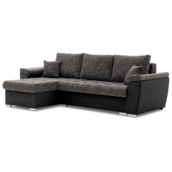 Sedacia súprava VEGAS 250/160 ĽAVÁ tmavo sivá/čierna