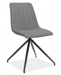 Jedálenská čalúnená stolička ALAN II sivá/čierna