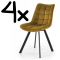 Set 4 kusov jedálenské stoličky K332 horčicová