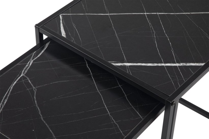 Konferenční stolek DUETTA - sada 2 ks černá