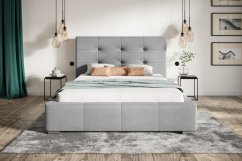 Čalouněná postel BED 5 90x200 šedá