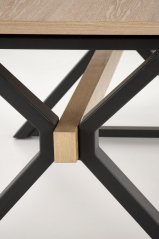 Rozkladací jedálenský stôl HENRY 180(300)x100 prírodný/čierny