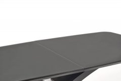 Rozkladací jedálenský stôl SILVESTRO 180(220)x89 tmavo sivý/čierny