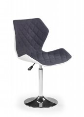 Barová stolička MATRIX 2 biela/sivá