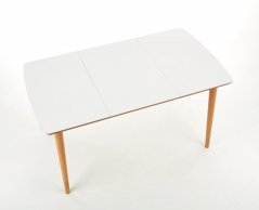 Rozkládací jídelní stůl BRADLEY 140(185)x80 dub lefkas/bílý